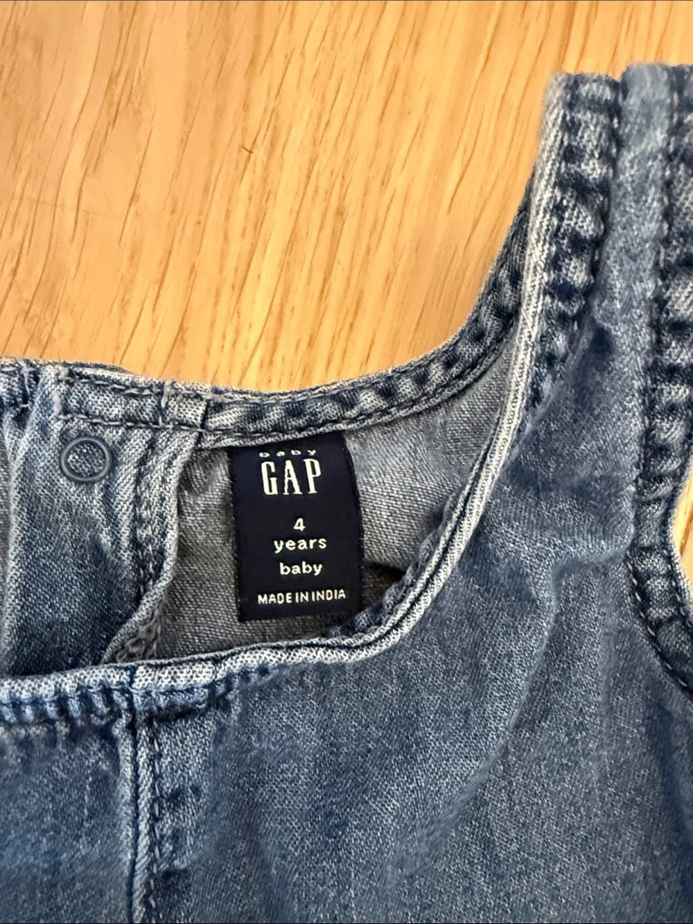 Baby GAP Denim Blue Girls' Sleeveless Ruffle Top size 4